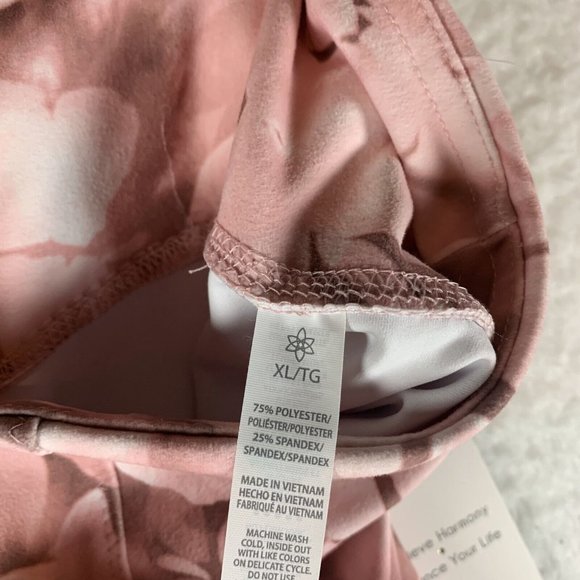 Harmony Balance‎ Yoga Pants Women's XL Pink Floral Polyester Elastic Waist 7057 - Picture 8 of 10